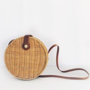 Zara Ata Grass & Leather Cross Body Bag